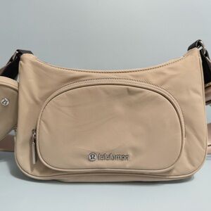 lululemon athletica Beige Crossbody Bag with nano pouch
